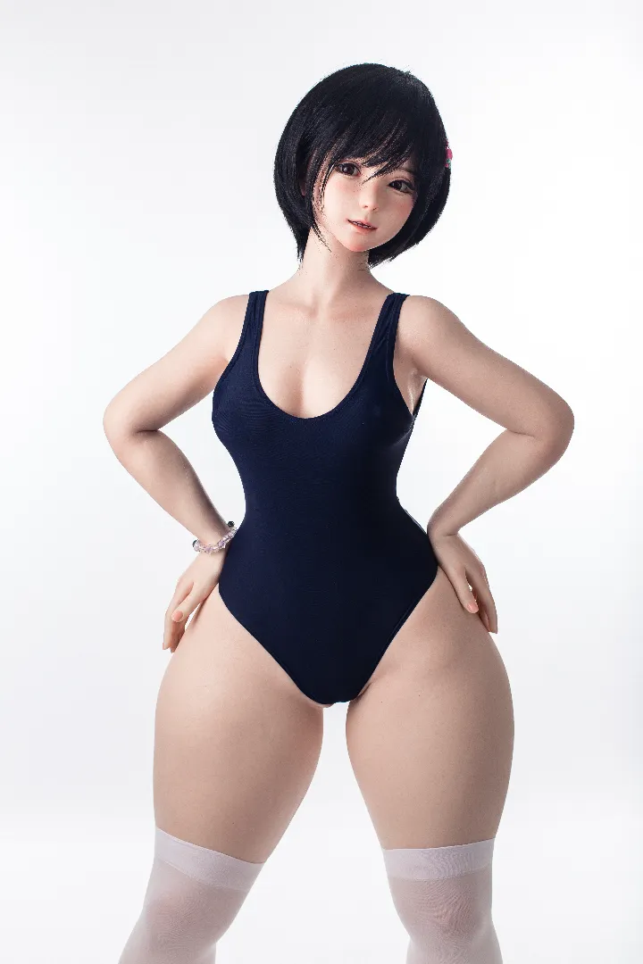 125cm (4ft1) Petite Cup Real Skin Texture Silicone Sex Doll Sana, ROS Head